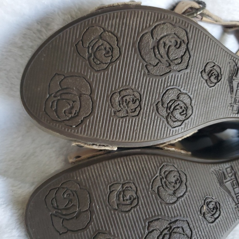 Dansko Frida Wedge Sandals 10.5 Brown Leather Criss Cross Buckle Ankle Strap 41 - Picture 10 of 11